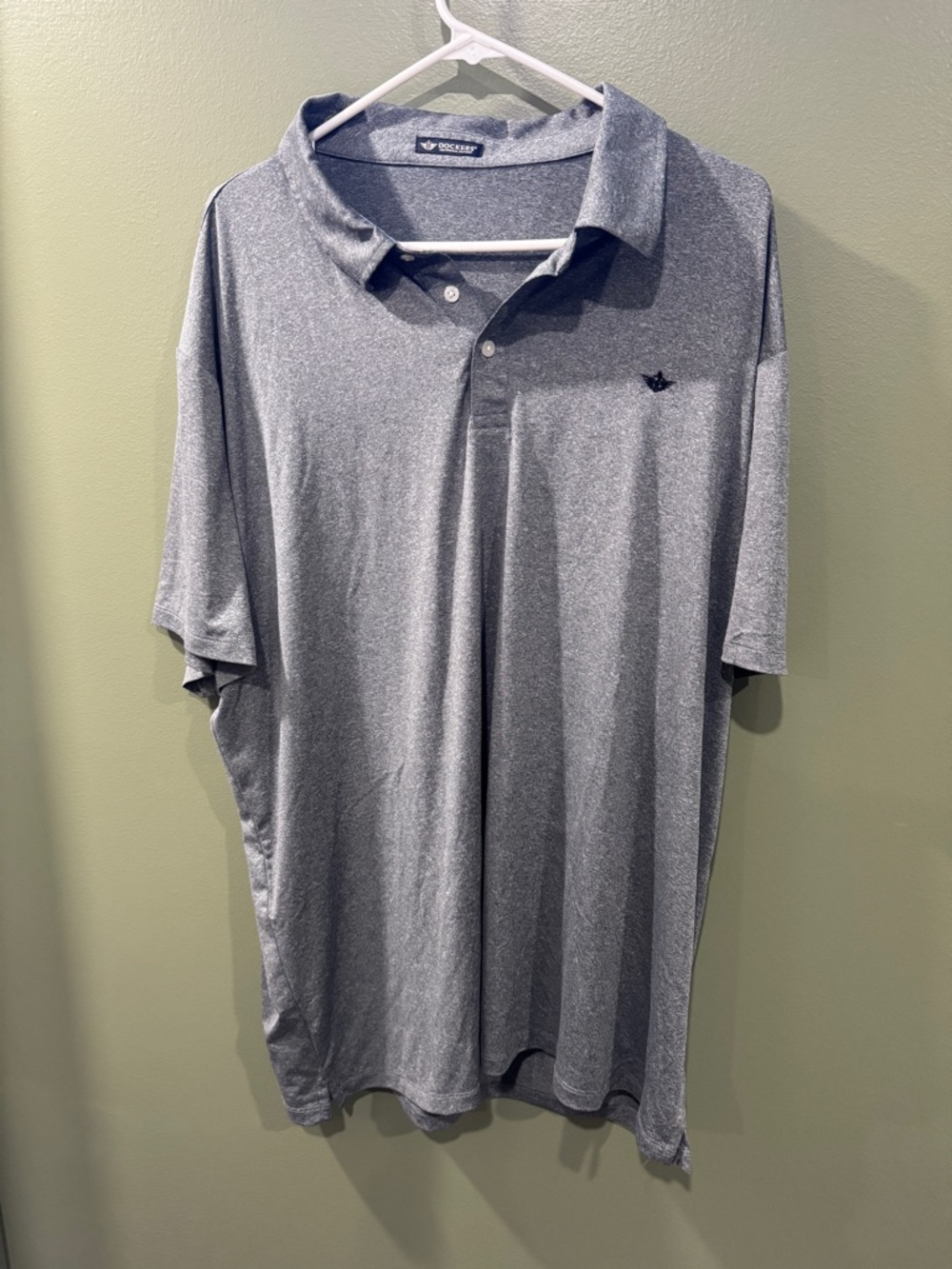Men's Grey Polo Shirt - Performance Short Sleeve XXL